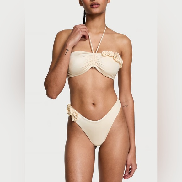 Victoria's Secret Other - Swim Set VS🔥🔥🔥 Rosette Bandeau Bikini Top& Rosette Brazilian Bikini Bottom